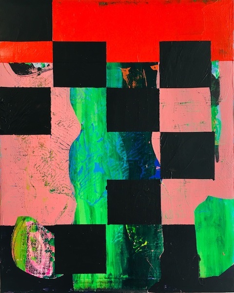 John Beryy: Fly Trap, 2018, Acryl auf Leinwand, montiert auf Holz, 25 x 20 cm

